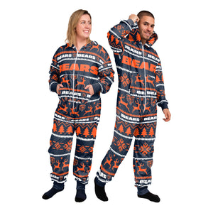 Men's Miami Dolphins FOCO Orange Wordmark Ugly Pajama Set