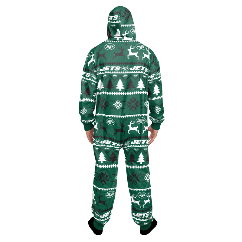 New York Jets NFL Unisex Holiday One Piece Pajamas