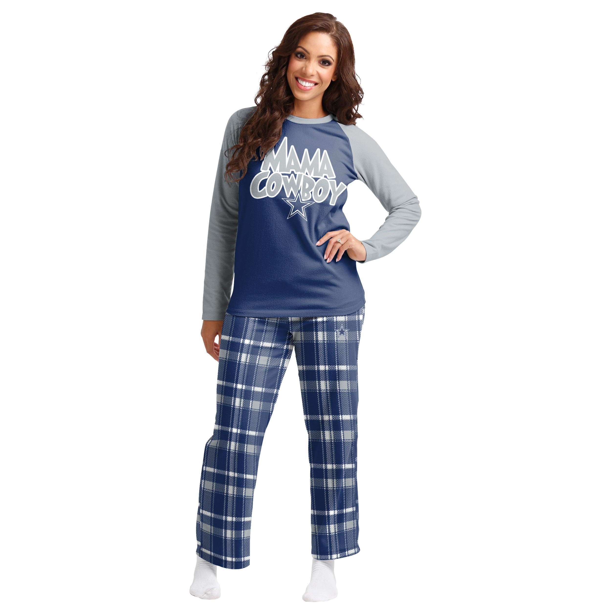 Dallas Cowboys Mens Plaid Family Holiday Pajamas, Mens Size: S