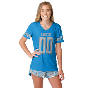 Detroit Lions NFL Womens Gameday Ready Pajama Set