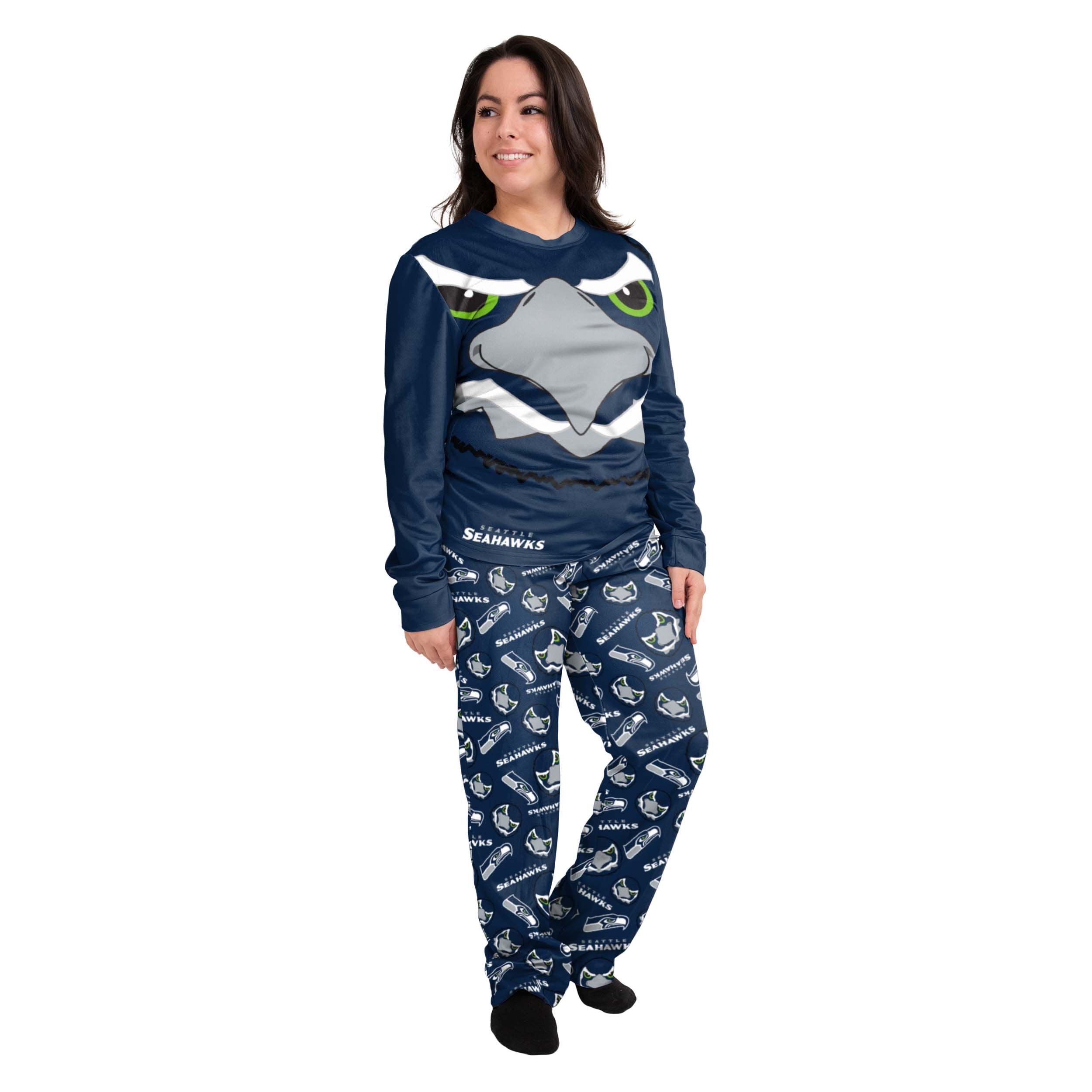 Seattle Seahawks NFL Mens Blitz Mascot Pajamas