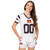 Cincinnati Bengals NFL Womens White Stripe Pajama Shirt