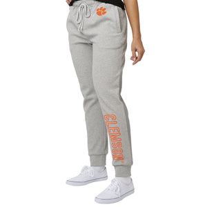 Clemson Tigers NCAA Womens Gray Woven Joggers