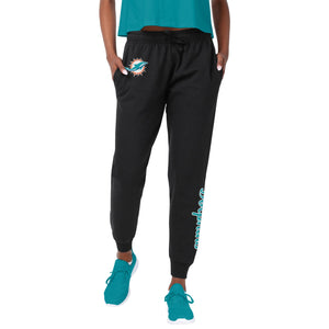 Miami Dolphins NFL Womens Script Wordmark Black Joggers