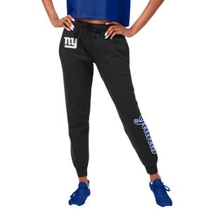 New York Giants NFL Womens Script Wordmark Black Joggers
