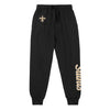 New Orleans Saints NFL Womens Script Wordmark Black Joggers