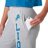 Detroit Lions NFL Womens Big Wordmark Gray Sweatpants