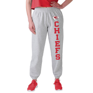 Kansas City Chiefs NFL Womens Big Wordmark Gray Sweatpants