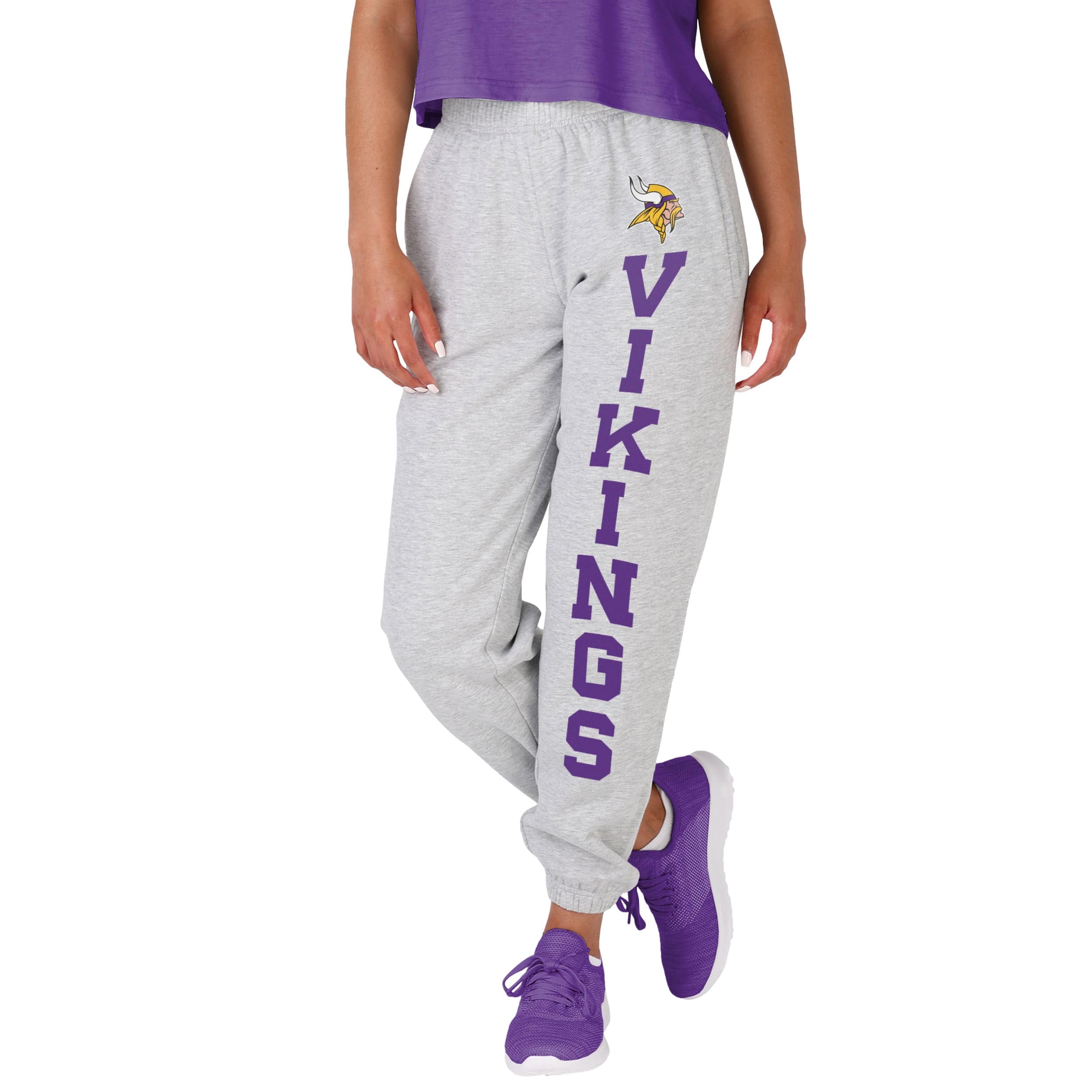 Minnesota Vikings NFL Womens Script Wordmark Team Color Sweatpants