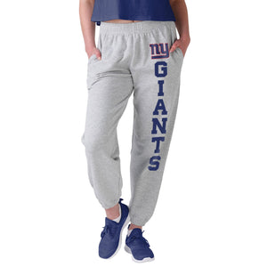New York Giants NFL Womens Big Wordmark Gray Sweatpants