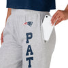 New England Patriots NFL Womens Big Wordmark Gray Sweatpants