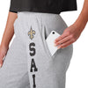 New Orleans Saints NFL Womens Big Wordmark Gray Sweatpants