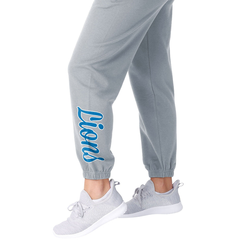 FOCO Detroit Lions NFL Womens Script Wordmark Team Color Sweatpants