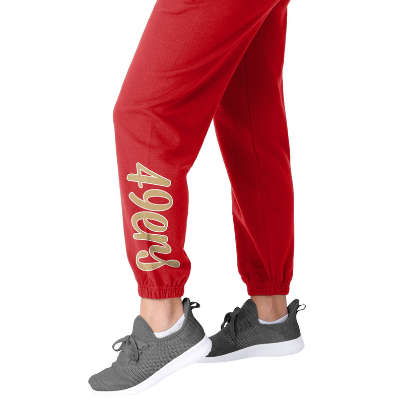 San Francisco 49ers NFL Womens Script Wordmark Team Color Sweatpants