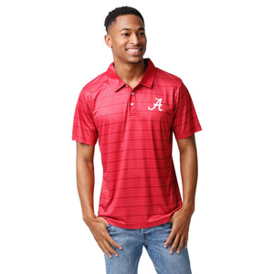 Alabama Crimson Tide NCAA Mens Striped Polyester Polo
