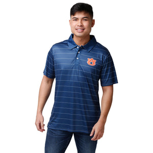 Auburn Tigers NCAA Mens Striped Polyester Polo