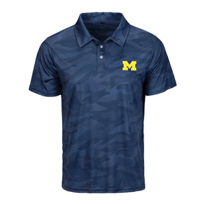 Michigan Wolverines NCAA Mens Color Camo Polyester Polo