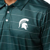 Michigan State Spartans NCAA Mens Striped Polyester Polo