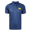 Michigan Wolverines NCAA Mens Striped Polyester Polo