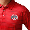 Ohio State Buckeyes NCAA Mens Striped Polyester Polo