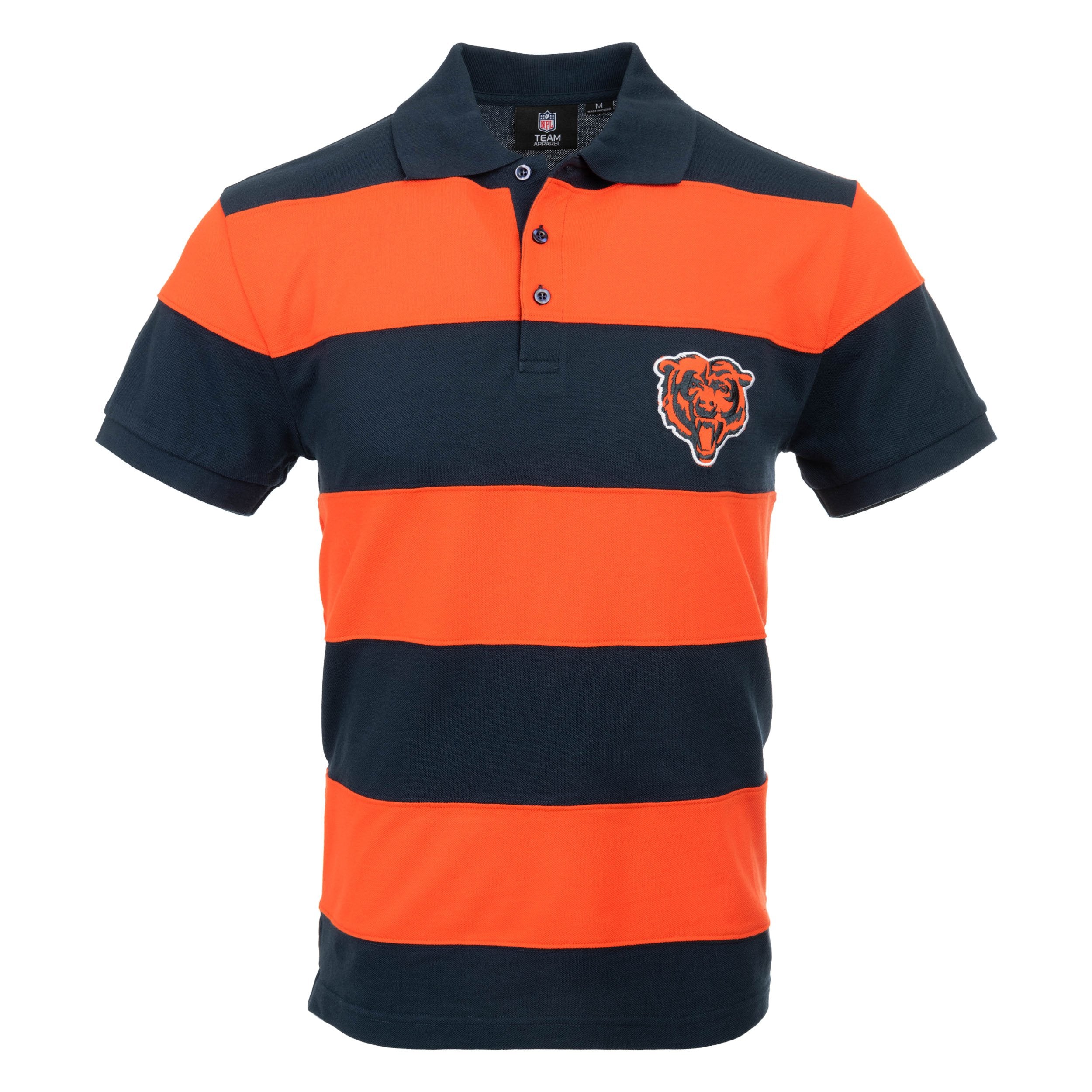 FOCO Denver Broncos NFL Mens Cotton Stripe Polo Shirt