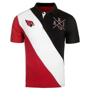 Arizona Cardinals Cotton Rugby Polo Diagonal Stripe