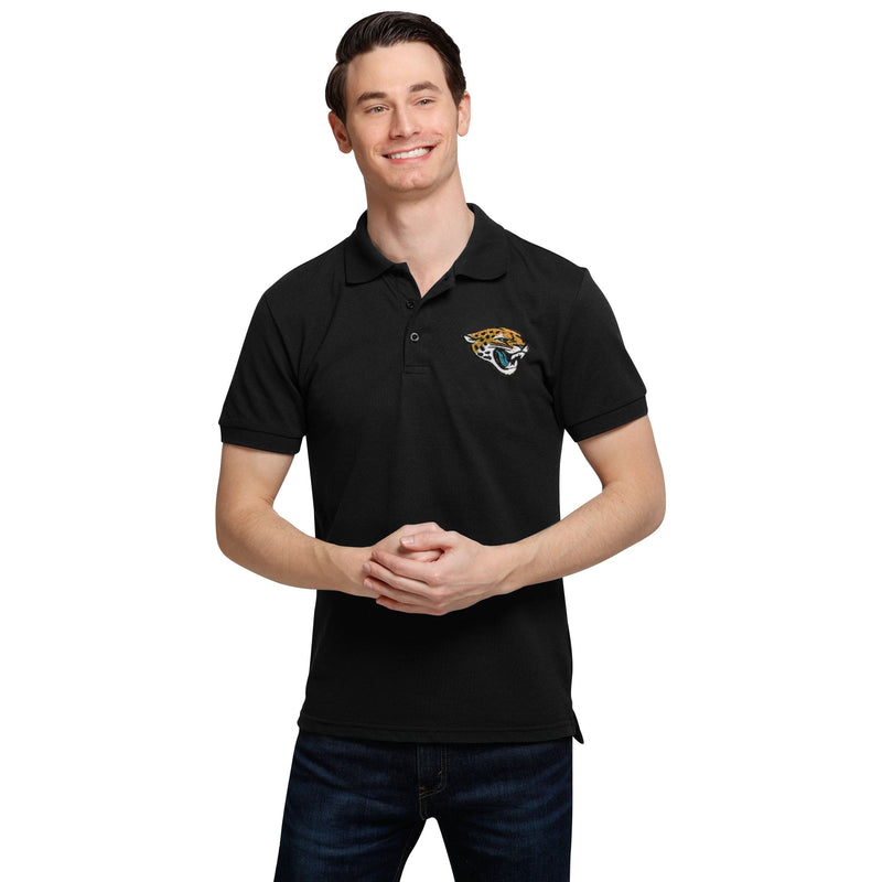 FOCO Jacksonville Jaguars NFL Mens Striped Polyester Polo