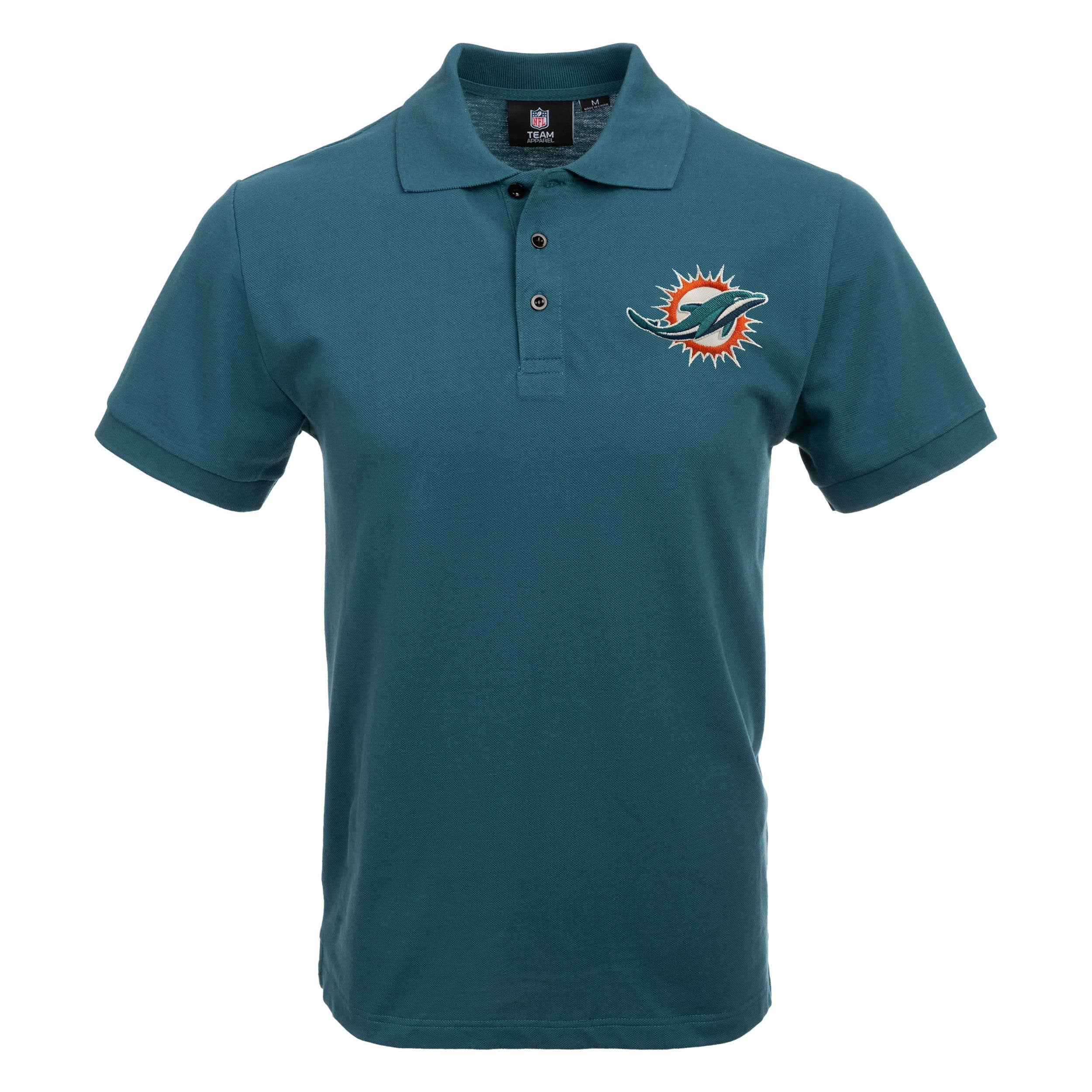 FOCO Miami Dolphins NFL Mens Team Color Hibiscus Button Up Shirt