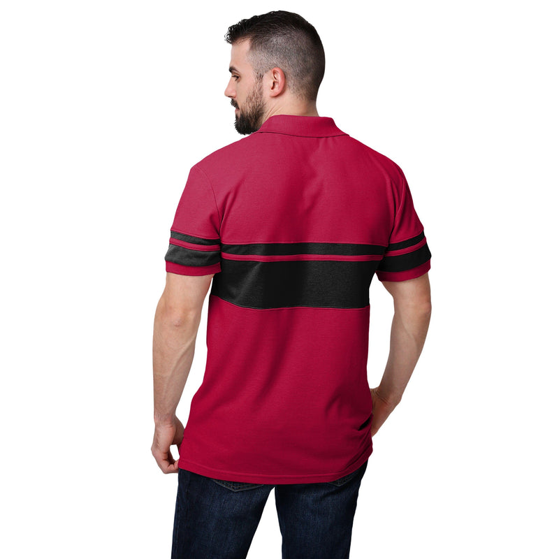 Arizona Cardinals NFL Moisture Wicking Golf Polo Shirt Short Sleeve Black  Men S