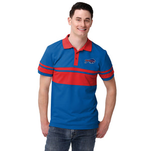 Buffalo Bills NFL Mens Rugby Stripe Polo Shirt