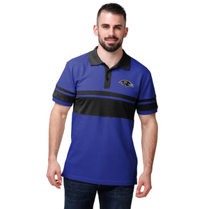 Baltimore Ravens NFL Mens Rugby Stripe Polo Shirt