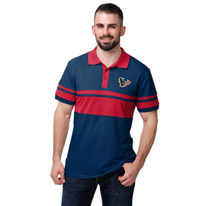 Houston Texans NFL Mens Rugby Stripe Polo Shirt