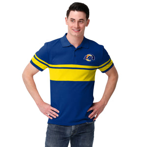 Los Angeles Rams NFL Mens Rugby Stripe Polo Shirt