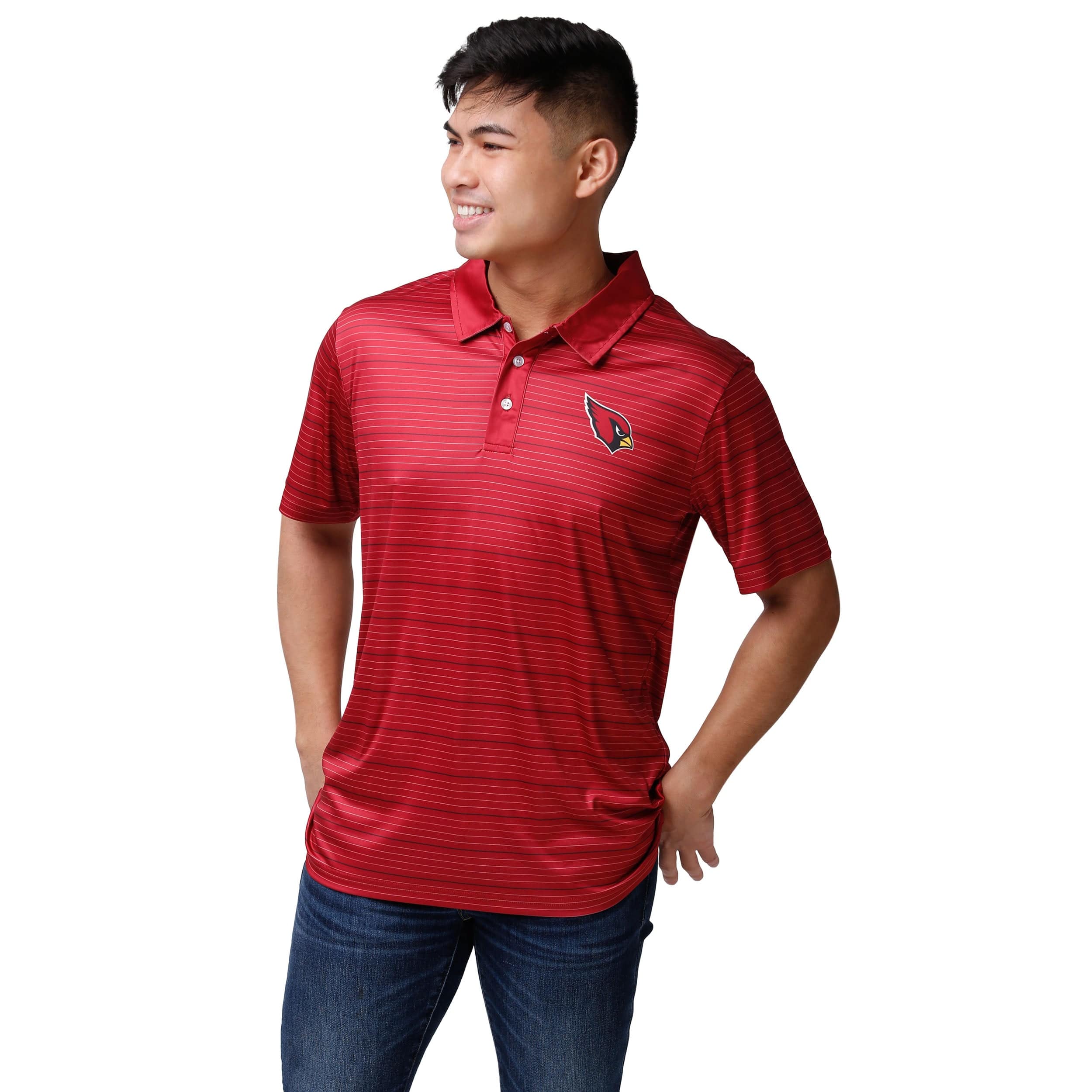 Arizona Cardinals NFL Mens Cotton Stripe Polo