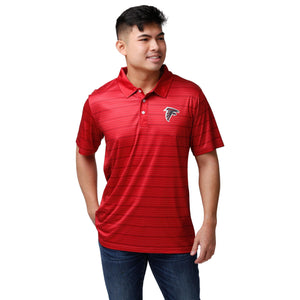 Atlanta Falcons NFL Mens Striped Polyester Polo