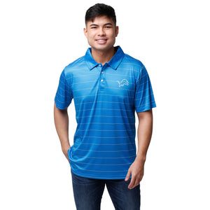 Detroit Lions NFL Mens Striped Polyester Polo