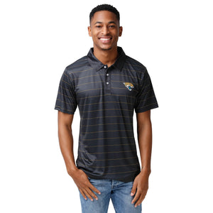 Jacksonville Jaguars NFL Mens Striped Polyester Polo