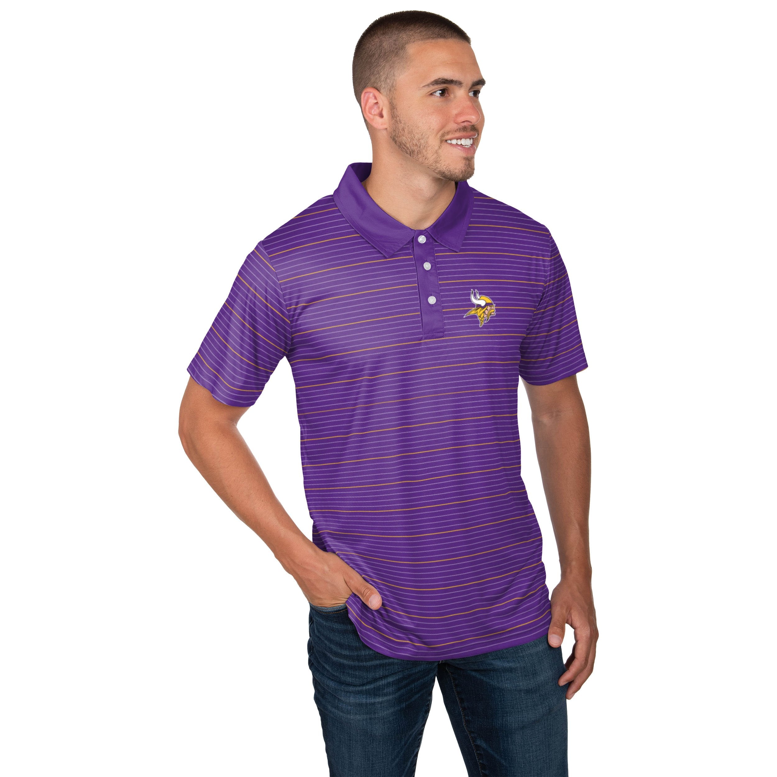 MenS Minnesota Vikings Polo Shirt 3D Limited Edition Premium Polo