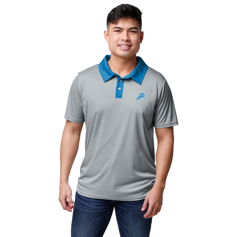 : FOCO Detroit Lions NFL Mens Nightcap Polyester Polo