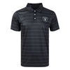 Las Vegas Raiders NFL Mens Striped Polyester Polo