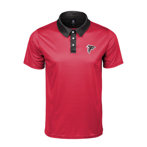 Reebok Mens NFL Atlanta Falcons Short Sleeve Polo Shirt, Red