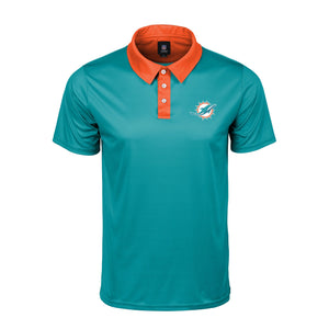 Miami Dolphins NFL Mens Workday Warrior Polyester Polo