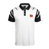 Cincinnati Bengals NFL Mens White Stripe Polyester Polo
