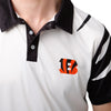 Cincinnati Bengals NFL Mens White Stripe Polyester Polo