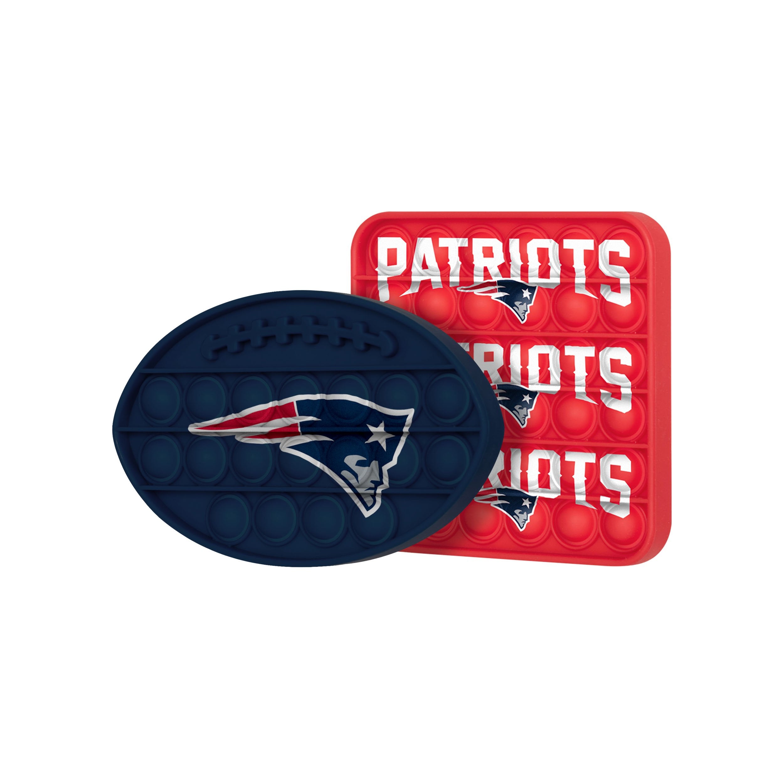 New England Patriots NFL 2 Pack Ball & Square Push-Itz Fidget