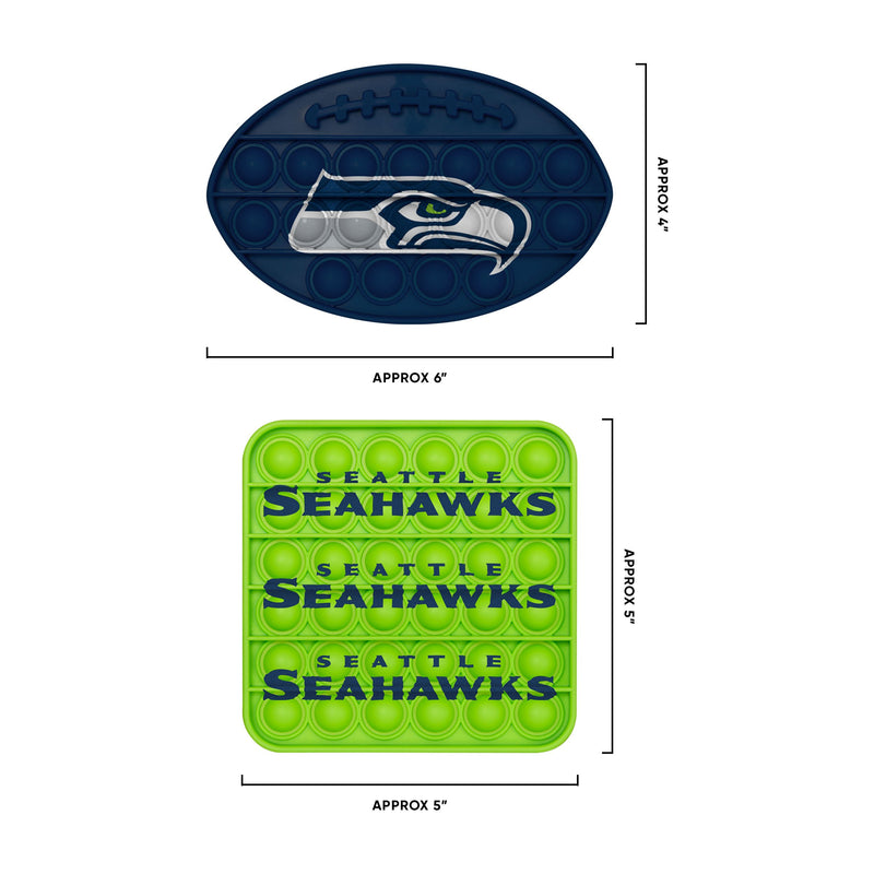 4 SEATTLE SEAHAWKS FAN SPINNERS - Diztracto Fidget Spinnerz Toys Football  Lot