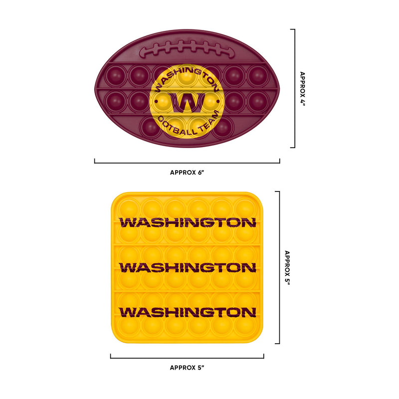 Washington Commanders NFL 2 Pack Ball & Square Push-Itz Fidget