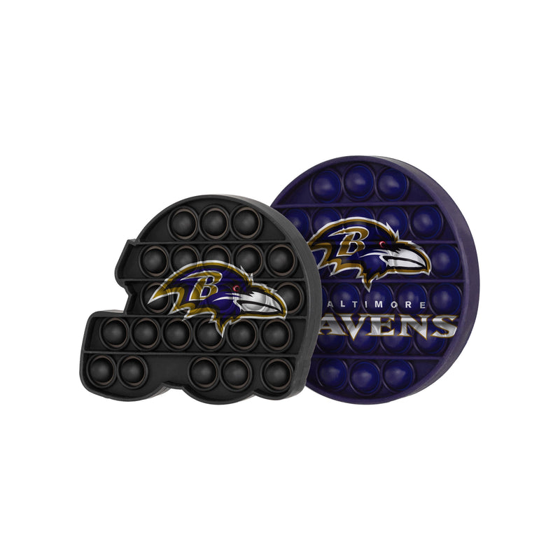 Baltimore Ravens NFL 2 Pack Helmet & Circle Push-Itz Fidget