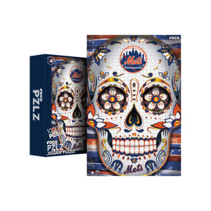New York Mets MLB Sugar Skull 1000 Piece Jigsaw Puzzle PZLZ