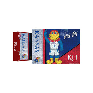 Kansas Jayhawks NCAA 500 Piece Jigsaw Puzzle PZLZ Mascot - Big Jay